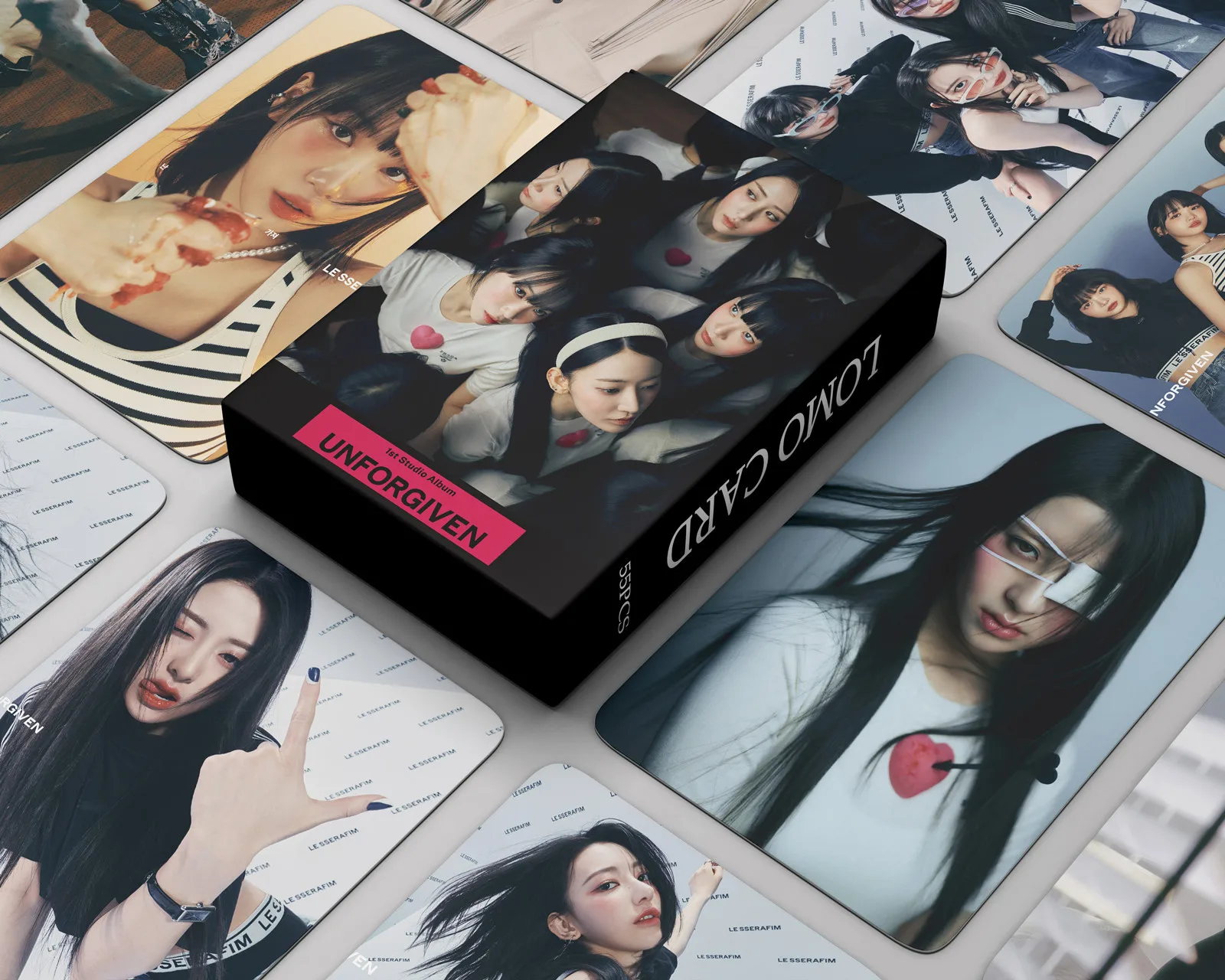 

55 шт./набор Kpop LE SSERAFIM альбом несфорданный ломо-карты 2023 новый альбом FML фотокарты aespa фотокарты