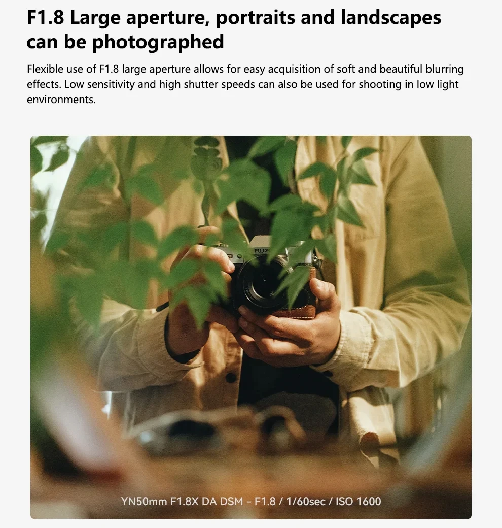 YONGNUO YN50mm F1.8X DA DSM объектив с автофокусом APS-C для камер Fujifilm XT1 XT10 XT20 XT100 XA10 XA5 XT2 XT3