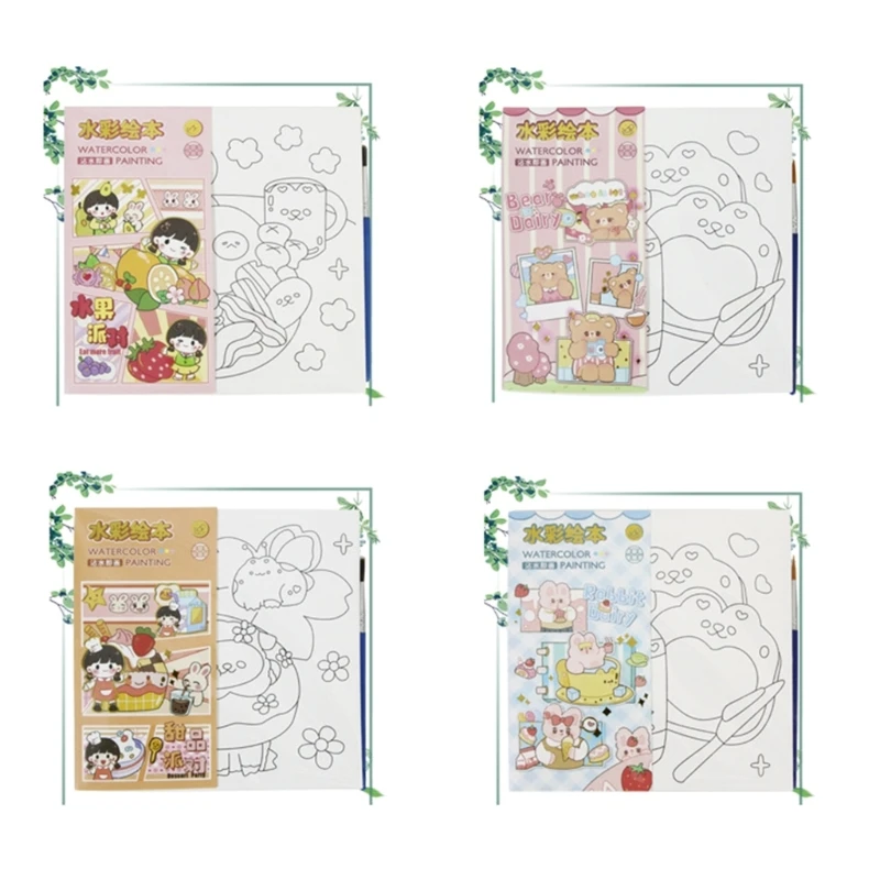 

Compact & Travel-Friendly Watercolor Paint Coloring Book Improve Creativity