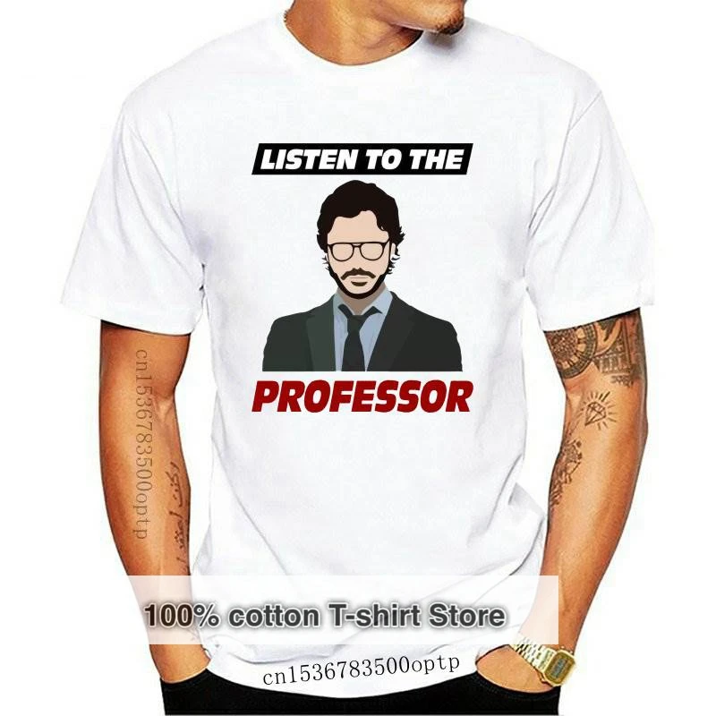 

New Cool Mon Professor Money Heist - Lo Coso De Popel Inspired T Shirt Mens Grophic Tops