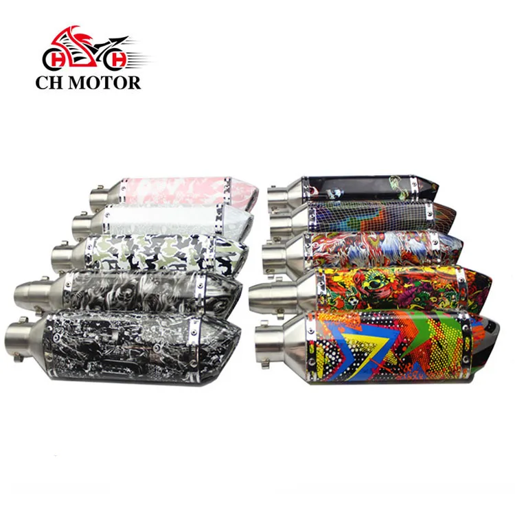 Hot Selling Carbon Fiber Ak Exhaust Escape Pipe Motorcycle Muffler Escapamento