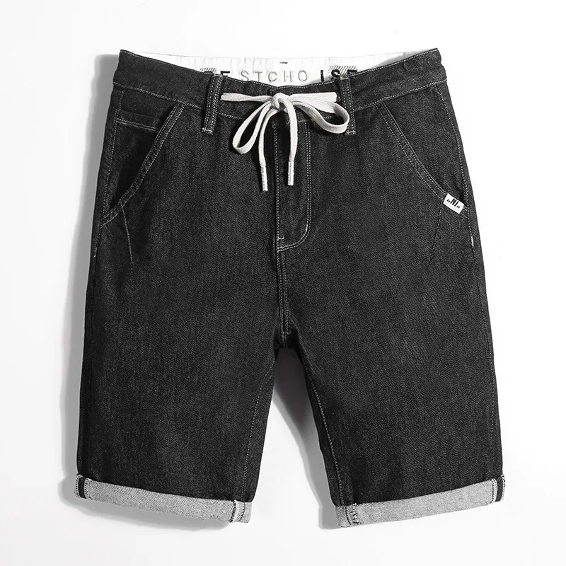 Men's Denim Pants Fashion Loose Wide Leg Jeans Casual Streetwear Printed Cross Trousers Pure Cotton Pants Baggy Men Jeans