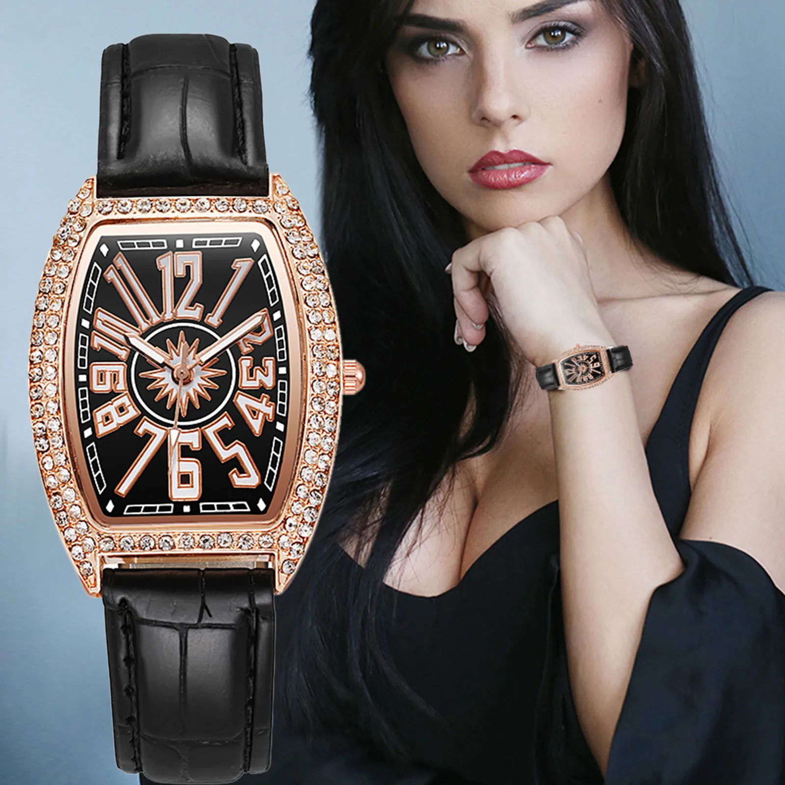 

Fashion Women Luxury Rectangle Quartz Watches 2022 New Stylish Rose Gold Bracelet Casual Wristwatches Hot bayan kol saati #3
