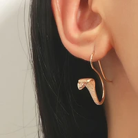 1 pcs punk snake earring for men personality gold color retro metal animal long drop earrings women fashion jewelry