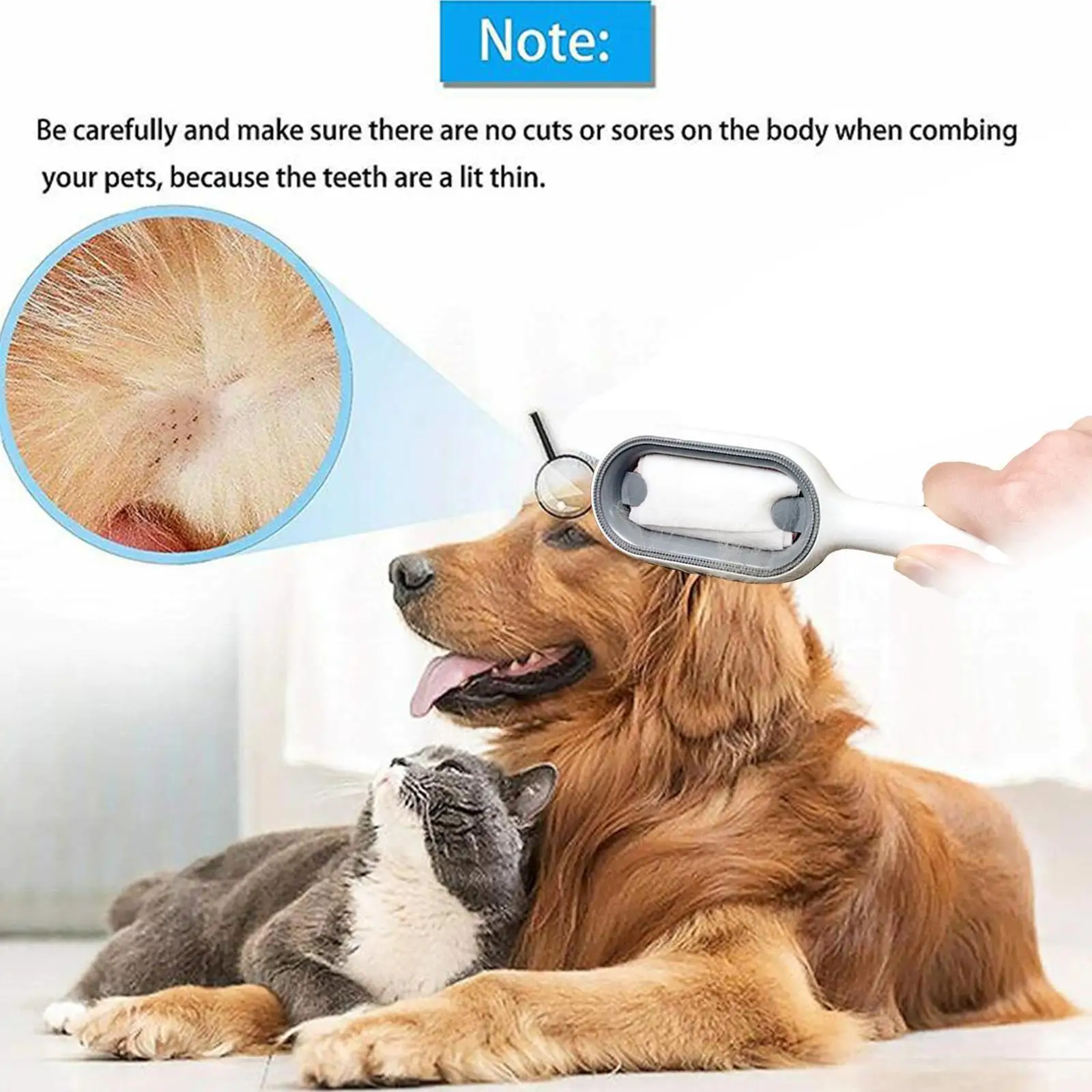 

Pet Hair Grooming Comb Dog Massage Comb Hair Removal Pet Floating Supplies Hair Sticky Remove Brush N6z0