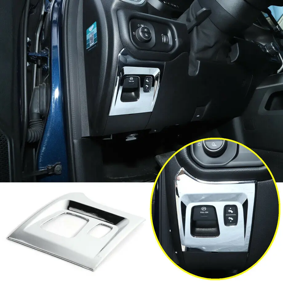 

For 2019-2021 Dodge RAM 1500 Chrome Electronic Handbrake Switch Panel Trim Cover