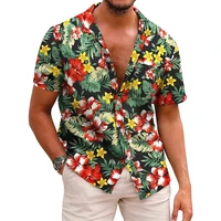 2022 hawaiian tropical shirts for men 3d print mens shirt beach holiday short sleeve 5xl oversized tops tee shirt homme blouse