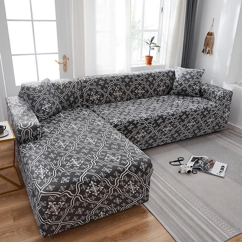 

Autumn and Winter European Green Leaf Flower Sofa Cover All-inclusive L-sofa Household Living Room Single Multi-person Big Sofas