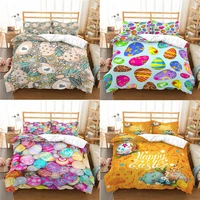 home textile 3d easter eggs printing 23pcs duvet cover pillowcase bedding sets ukusau size