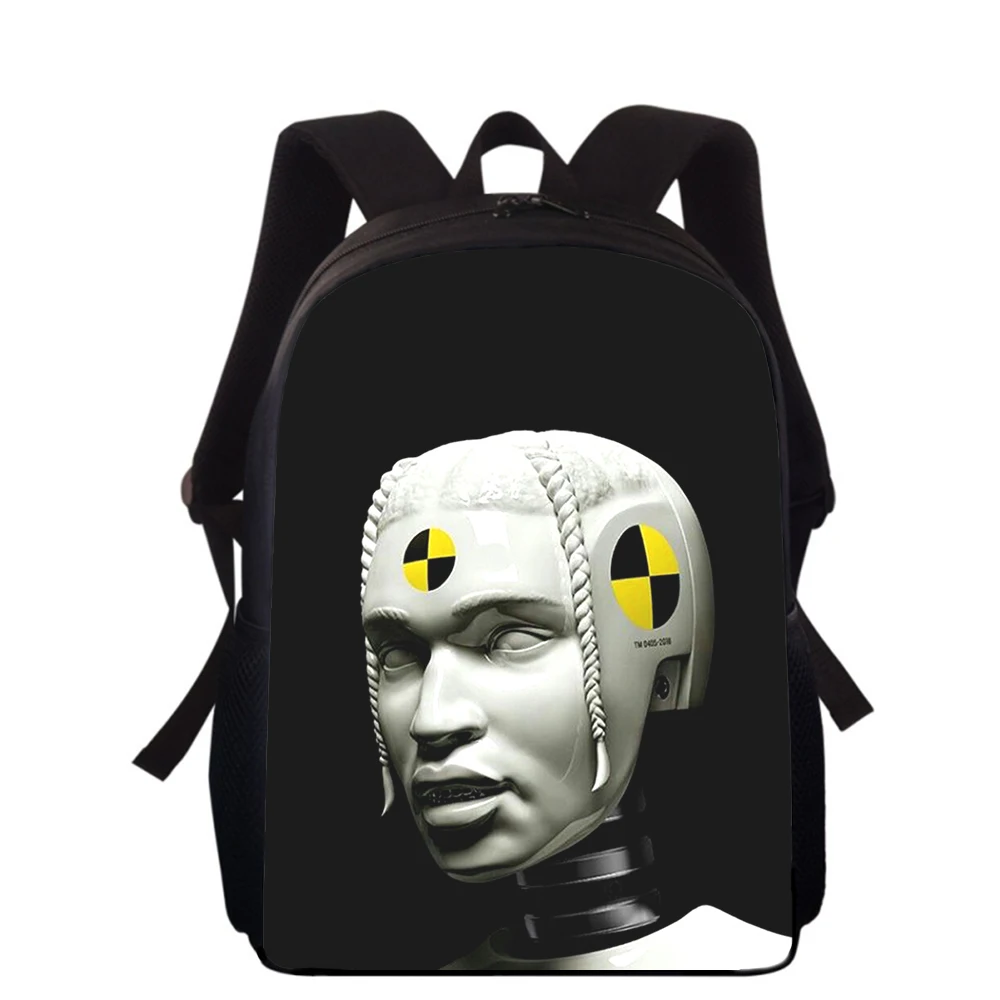 Asap Rocky Rapper TESTING 15” 3D Print Kids Backpack Primary School Bags for Boys Girls Back Pack Students School Book Bags