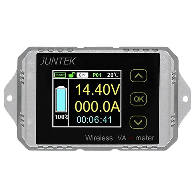 

Volt-Ammeter Colorful Screen Wireless Accurate Coulomb Counter Watt-Hour Power Meter (1.8inch, VAT-4300)