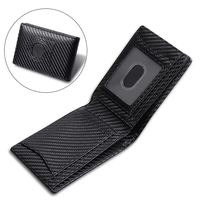 Airtag Wallet Man Minimalist Genuine Leather Wallet for Men RFID Blocking Credit Card Holder Money Clip for Men 1