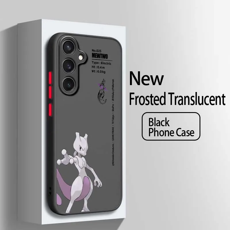 P-Pokemons Gengars Pikachus For Samsung Galaxy S25 S24 S23 S22 S21 S20 S10 S9 Ultra Plus FE 5G Frosted Translucent Phone Case