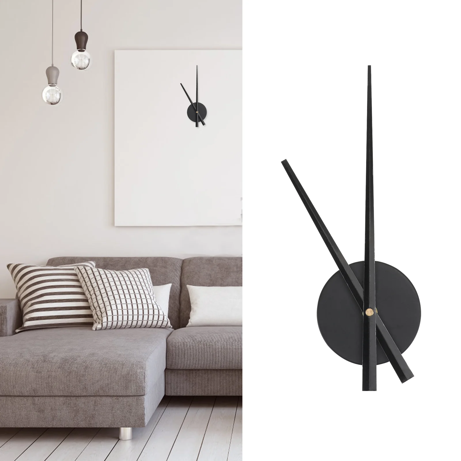 

Clock Wall Hands Clocks Diy Mechanism Movement Large Needles 3D Kit Replacement Metal Cross Parts Decor Motor Home Repair Black