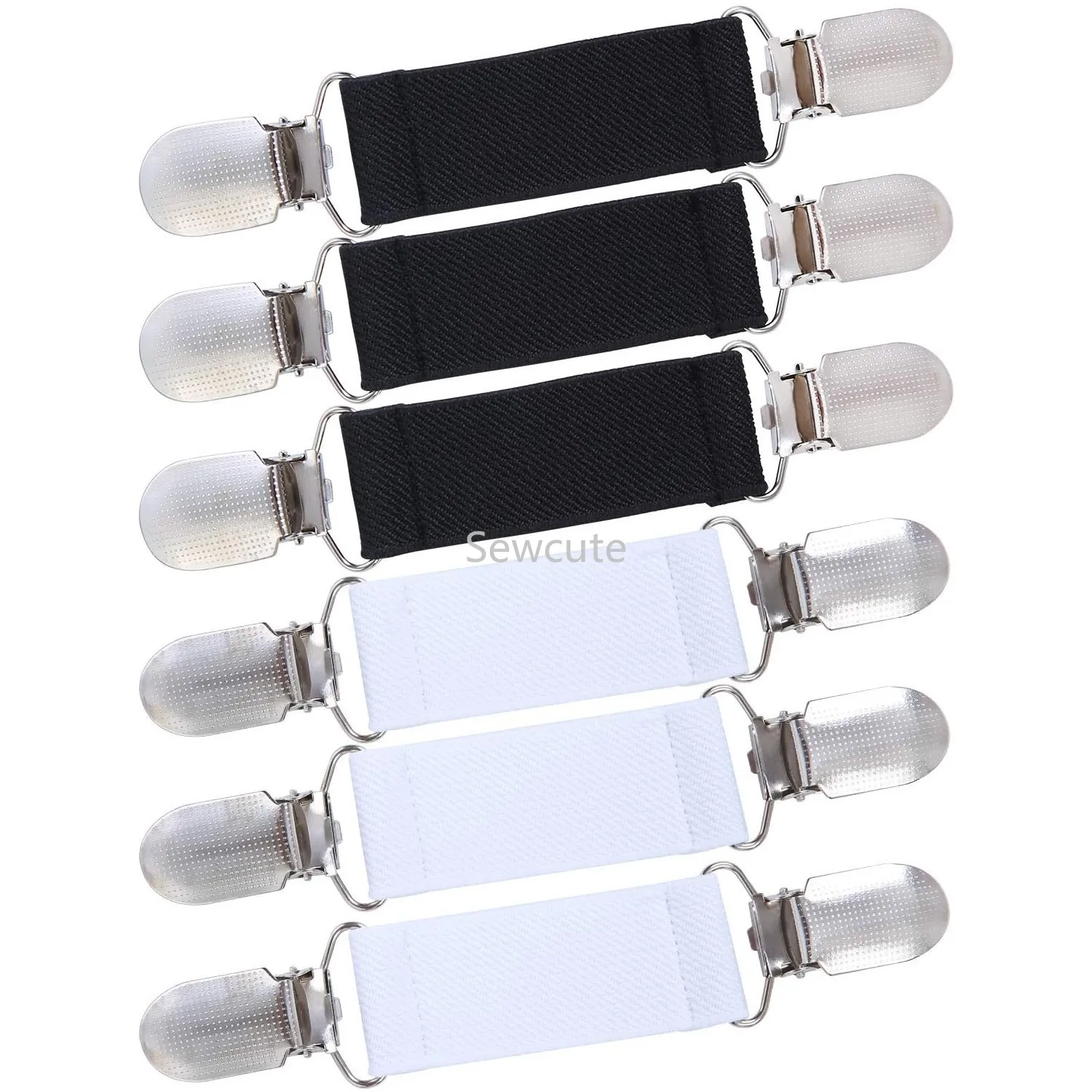 

6 Pieces Fashion Fit Dress Clips Stainless Steel Elastic Clip Garments Glove Clips