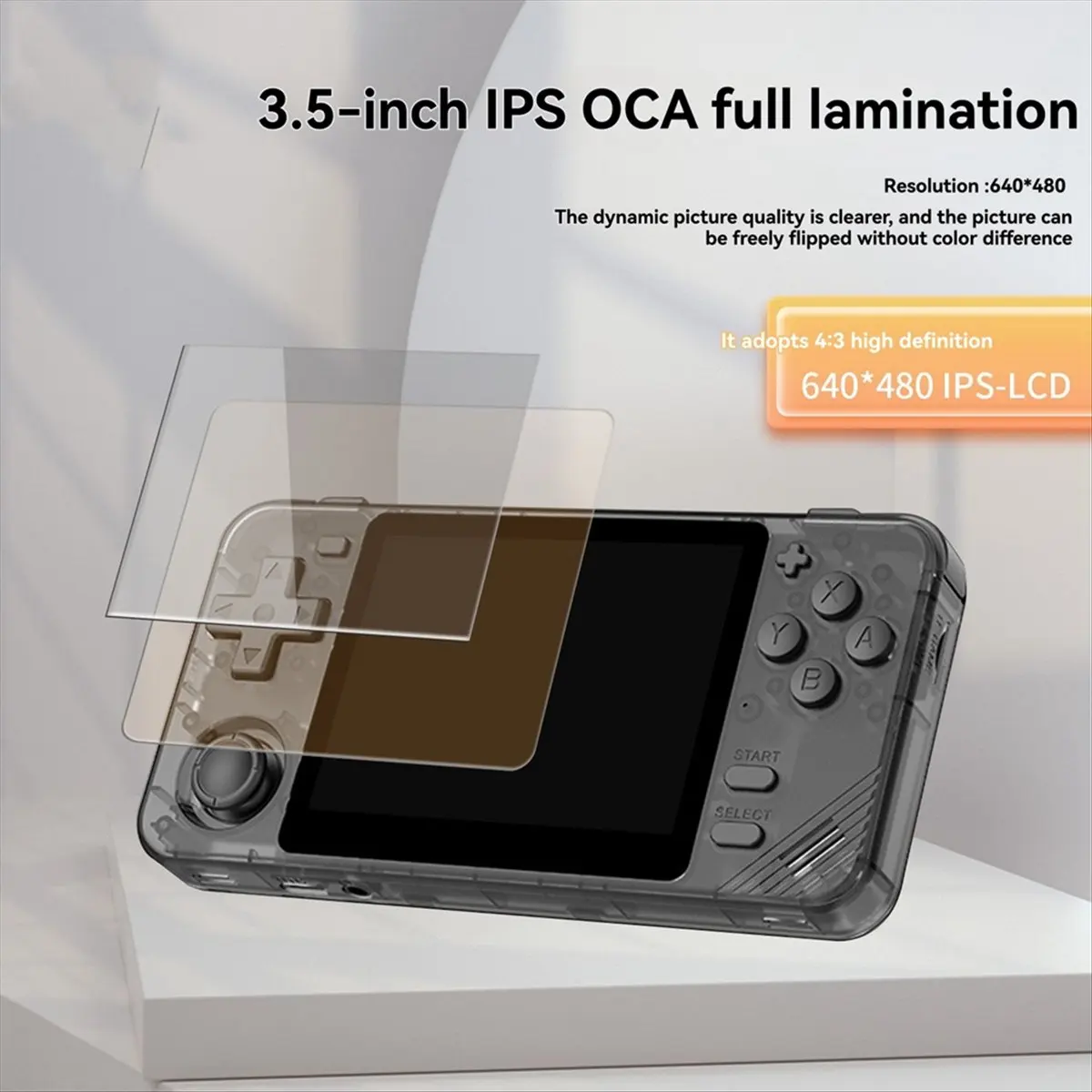 Фото Портативная игровая консоль RGB10X в стиле ретро, 3,5-дюймовый IPS-экран, игровая консоль Arkos, поддерживает несколько эмуляторов, геймпад A №1
