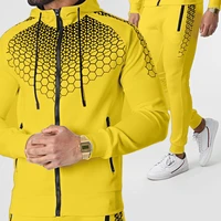 men tracksuit jacket set jacketssweatpants 2 pieces suit mens sportswear running jogging clothes spring autumn streetwear