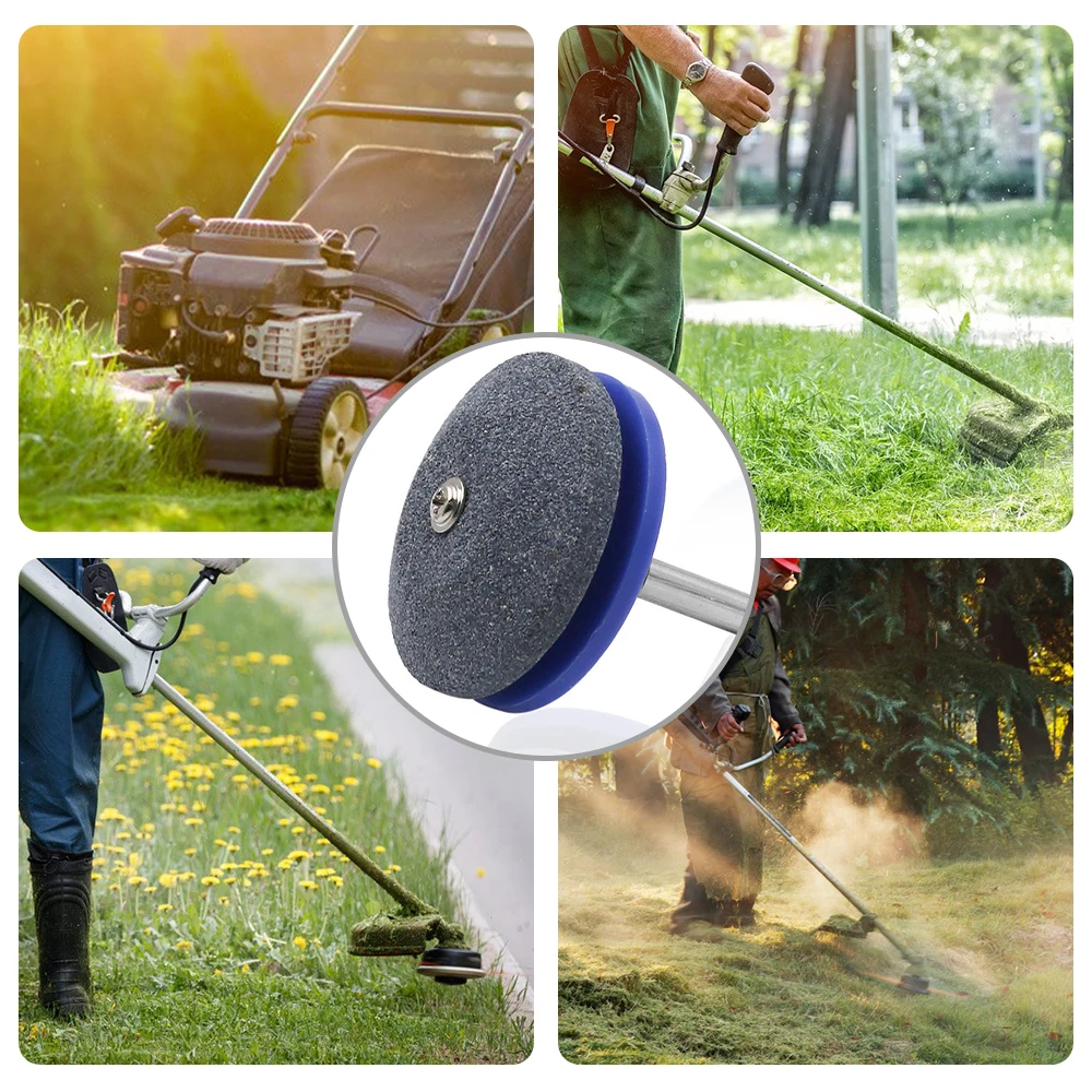 

50MM Faster Lawn Mower Sharpener Lawnmower Blade Sharpener Universal Grinding Rotary Drill Cuts Lawn Mower Blade garden tools