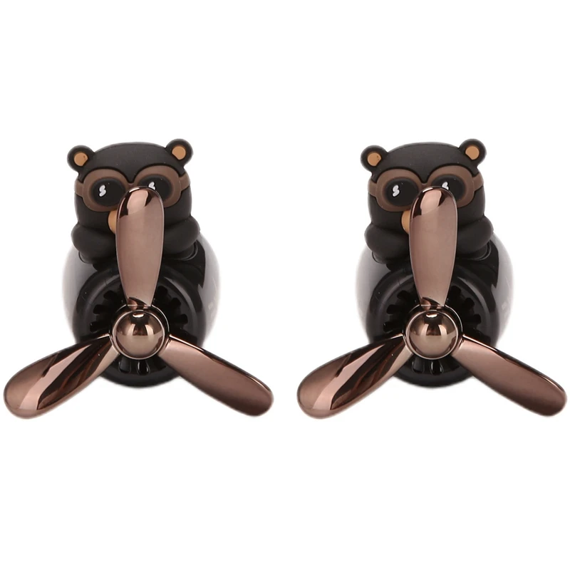 

2X Little Bear Pilot Car Air Freshener Perfume Automobile Interior Perfume Clip Fragrance Ornament Car Accessories