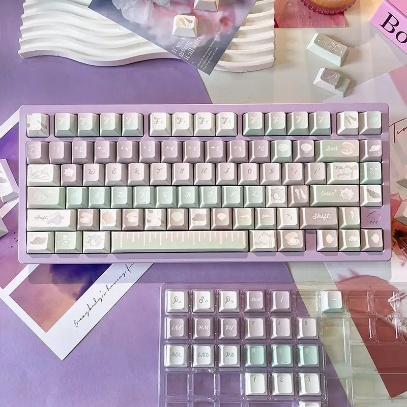 Оригинальные фиолетовые колпачки для механической клавиатуры из ПБТ с