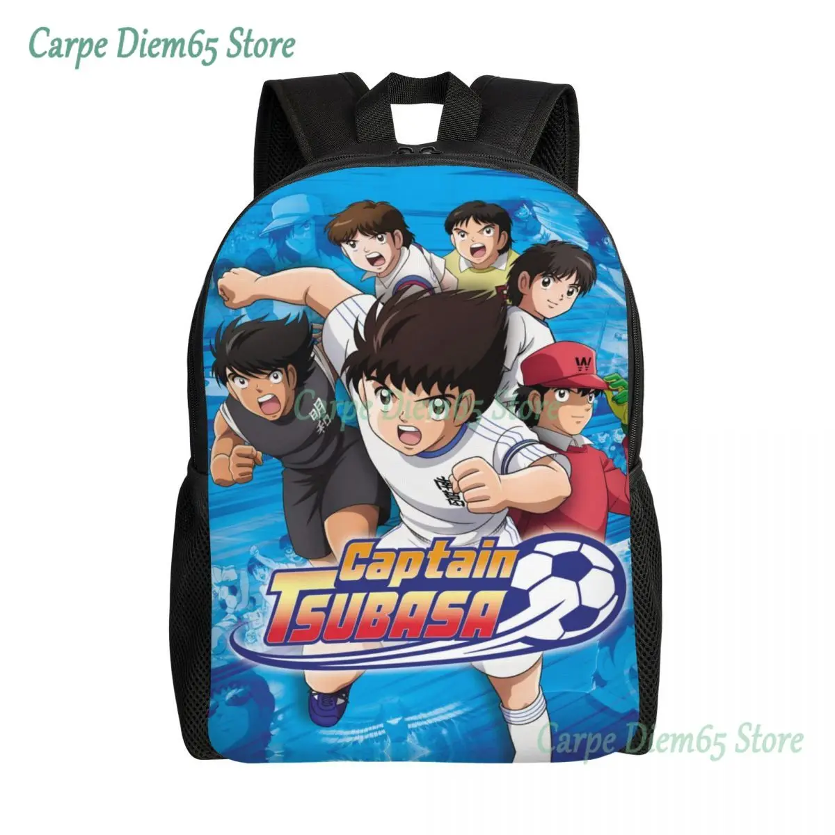 Japan Football Manga Captain Tsubasa Travel Backpack Women Men School Computer Bookbag College Student Daypack Bags