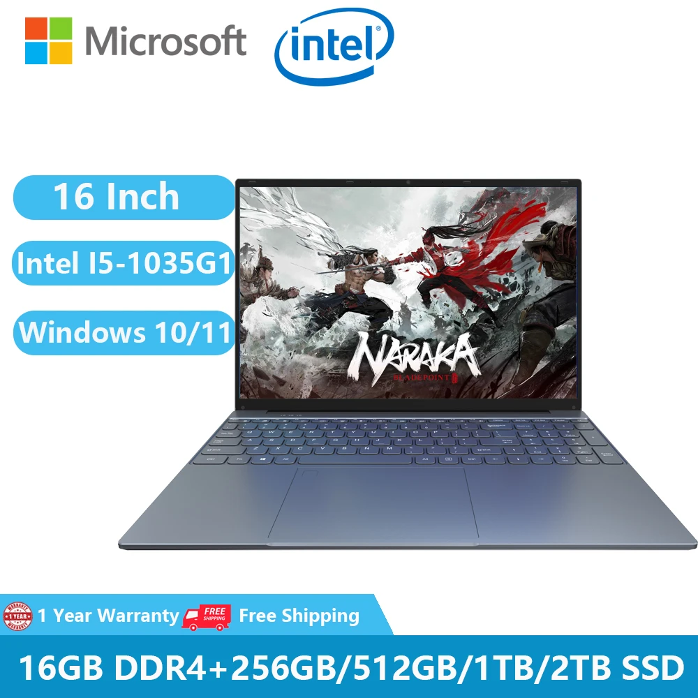 2023 Игровые ноутбуки, Windows 11, компьютер, умный нетбук, 16 дюймов, 10 поколения, Intel, 16 ГБ ОЗУ, 1 ТБ, M.2, Wi-Fi камера