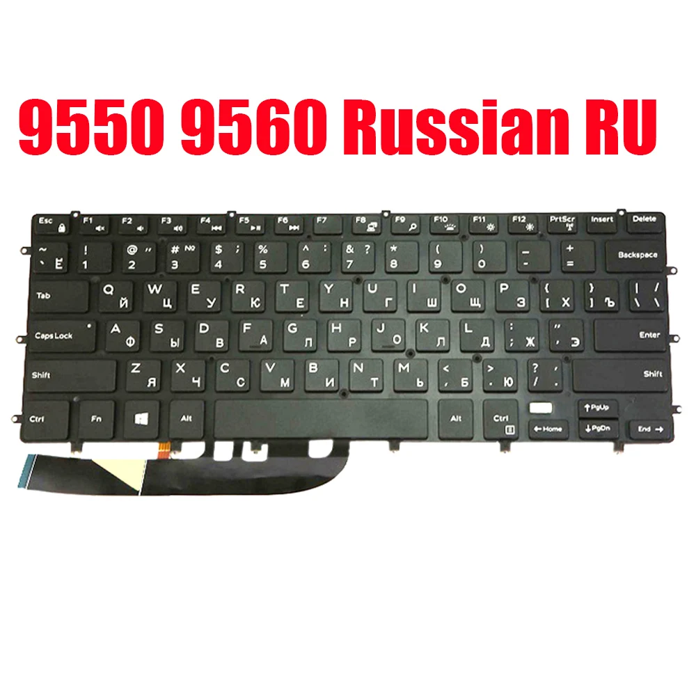 Клавиатура с подсветкой для ноутбука DELL XPS 15 7590 9550 9560 9570 Inspiron 7568 2 в 1 7558 Канада
