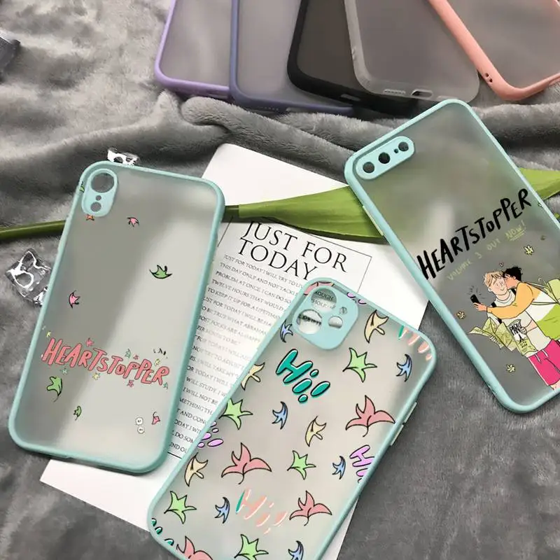 

Heartstopper Nick and Charlie Phone Case matte transparent For iphone 7 8 11 12 13 plus mini x xs xr pro max cover