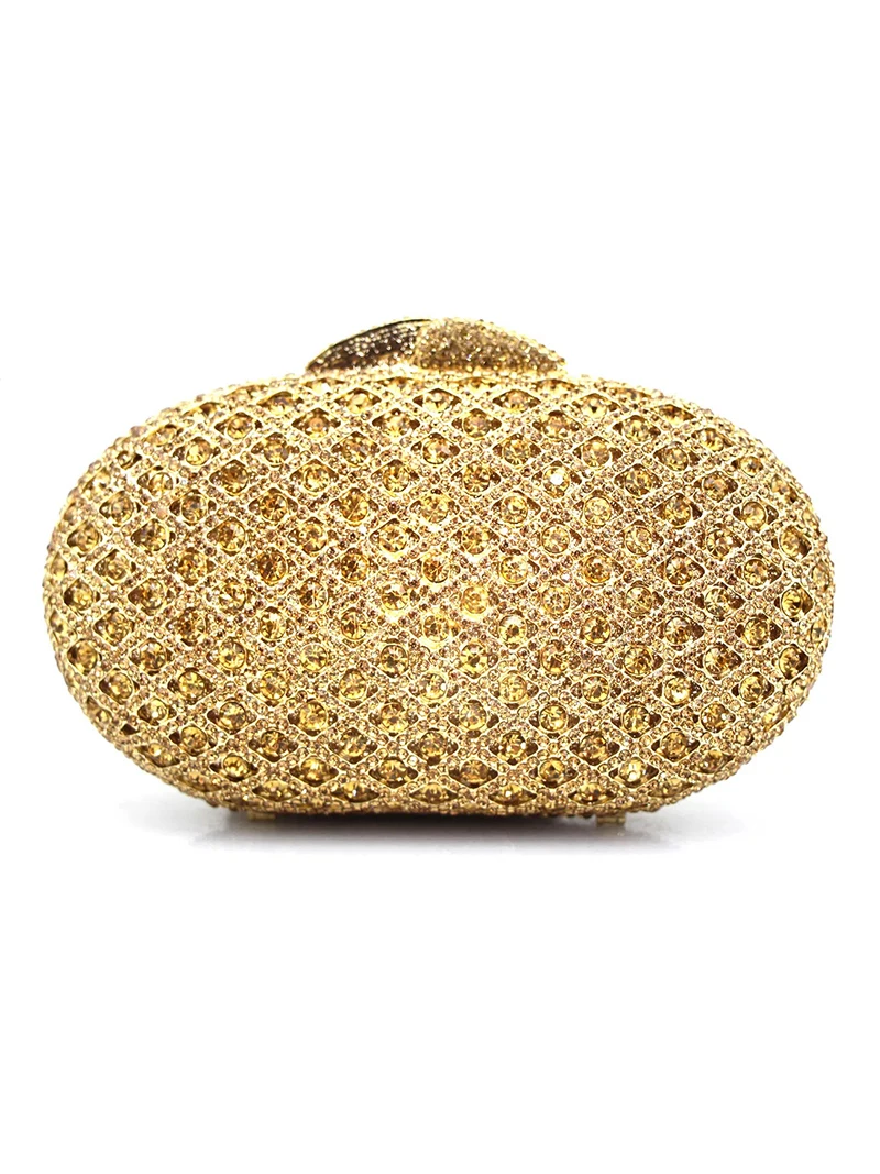 Crystal diamond bag Ladies' dinner bag hollow out diamond inlaid mini bag hand holding bag ladies' dress bag