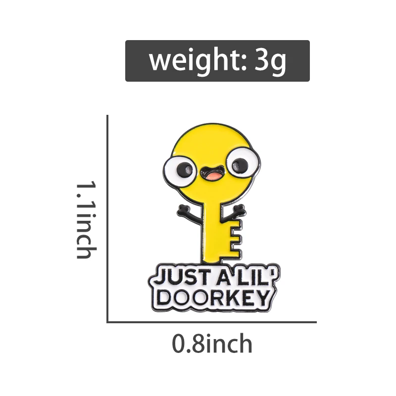 Эмалированная брошь в виде дверного ключа Just A Lil персонализированные Броши с