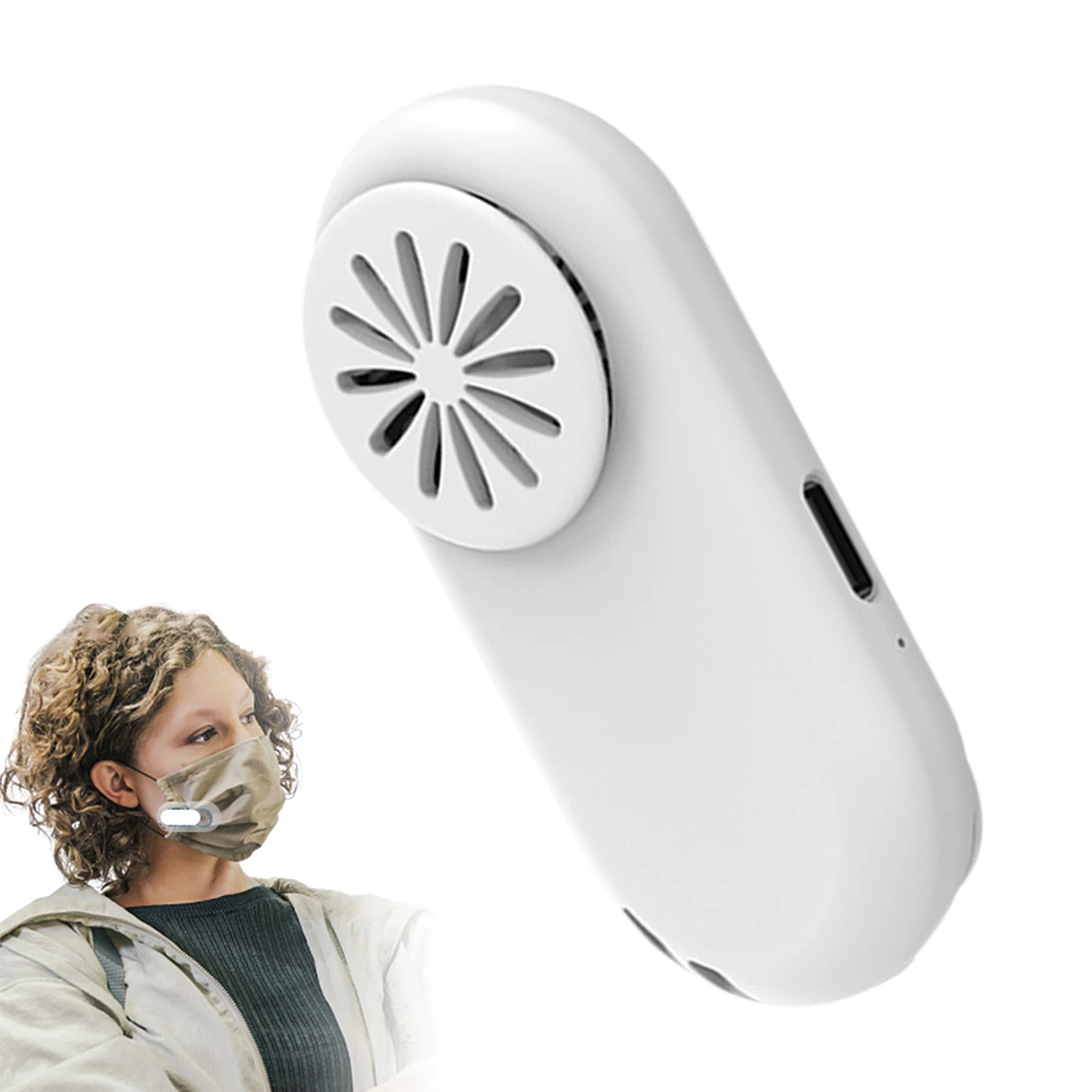 

Face Clip Fan Electric Cooling Fan For Masque Circling Air Fan Air Purifiers For Outdoor Sports Personal Face Cover Fan With