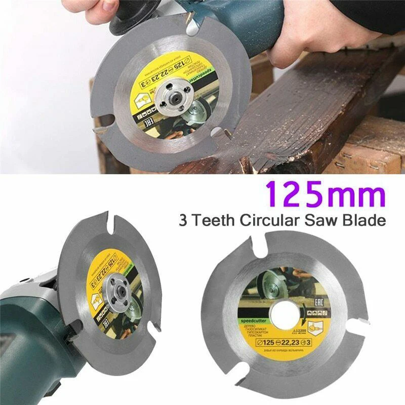 

125mm 3T Circular Carbide Saw Blade Plywood/Laminate/Drywall/Plastic/Carving Cutting Trimming Rotary