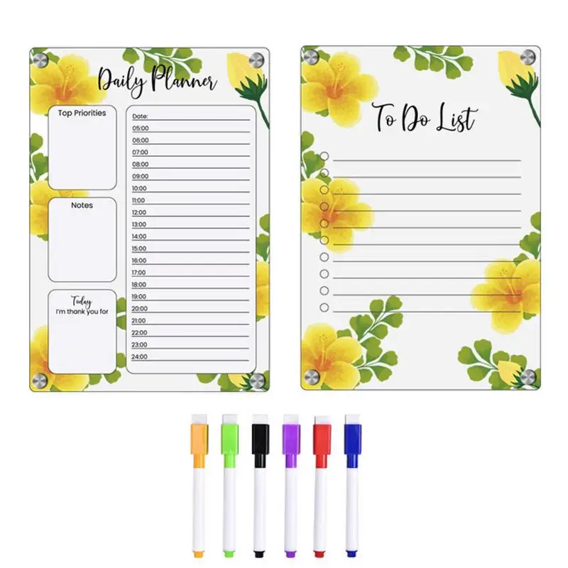 

Акриловый календарь на неделю, холодильник, акриловый прозрачный календарь, многоразовая прозрачная фотография, легкая запись, настенная доска для кухни