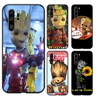 marvel groot cartoon phone cases for huawei honor p20 p20 lite p20 pro p30 lite huawei honor p30 p30 pro back cover carcasa