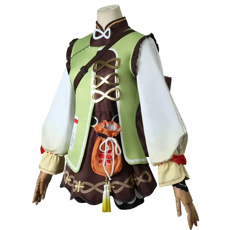 Детская игра для взрослых Genshin Impact Yaoyao карнавальный костюм парик женская форма