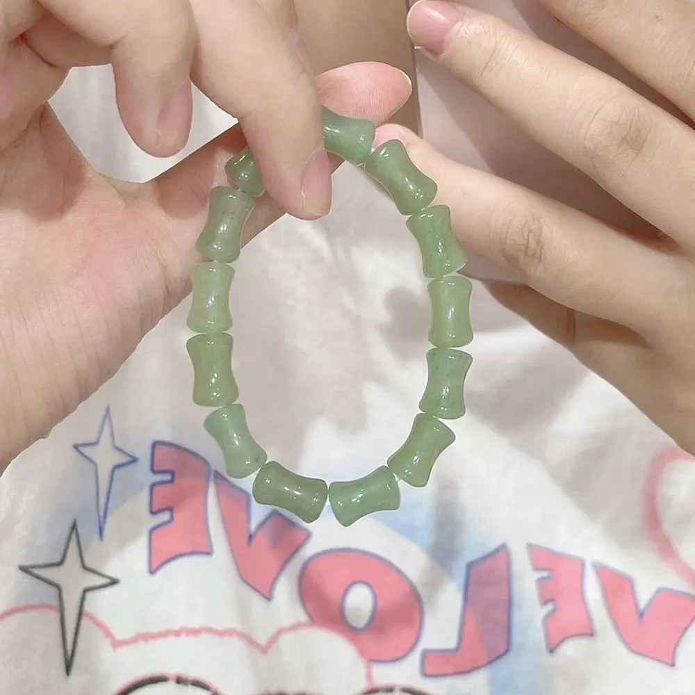 

Chinese Style Small Fresh And Cool Elastic Bracelet Minority Temperament Jade Bracelet High-grade Hand Ornament