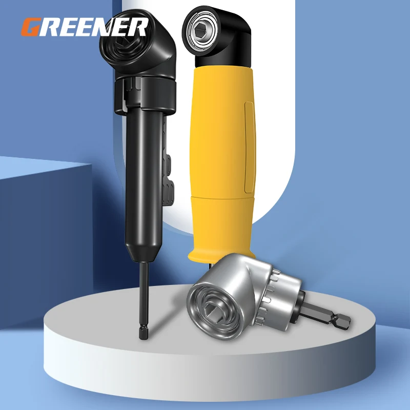 

GREENER Bit 90 градусов угловая отвертка патрон-адаптер регулируемые Биты Сверла Угловые отвертки инструмент