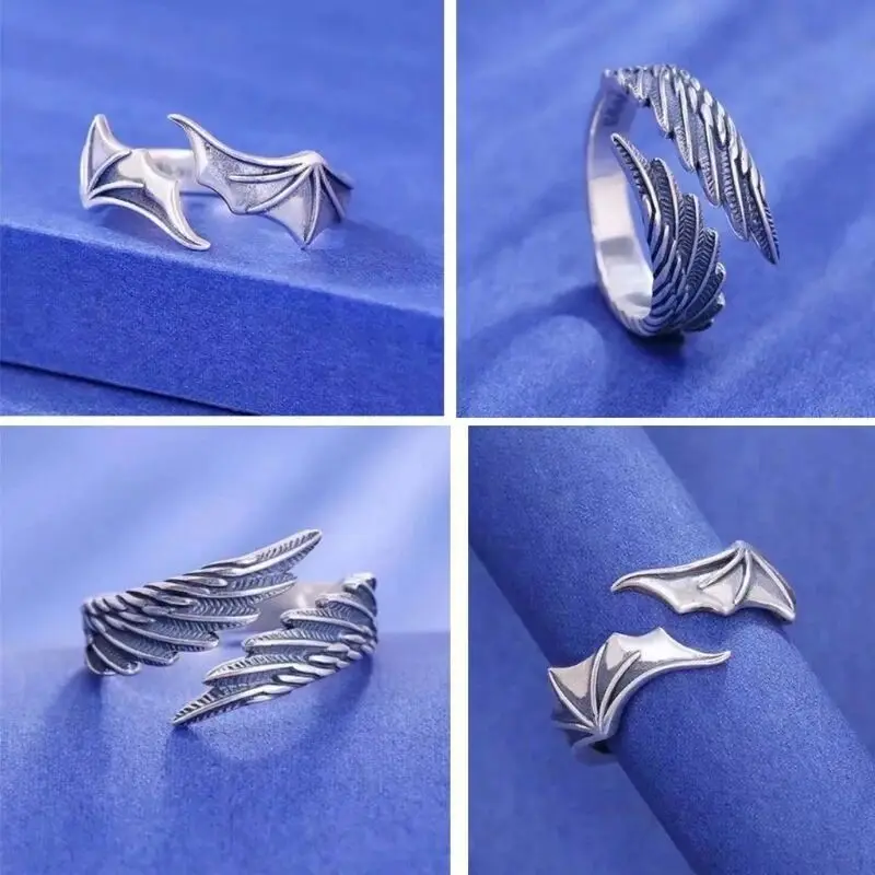 

Womens Adjustable Ring Vintage Ring Womens Jewellery Angel Wing Womens Ring