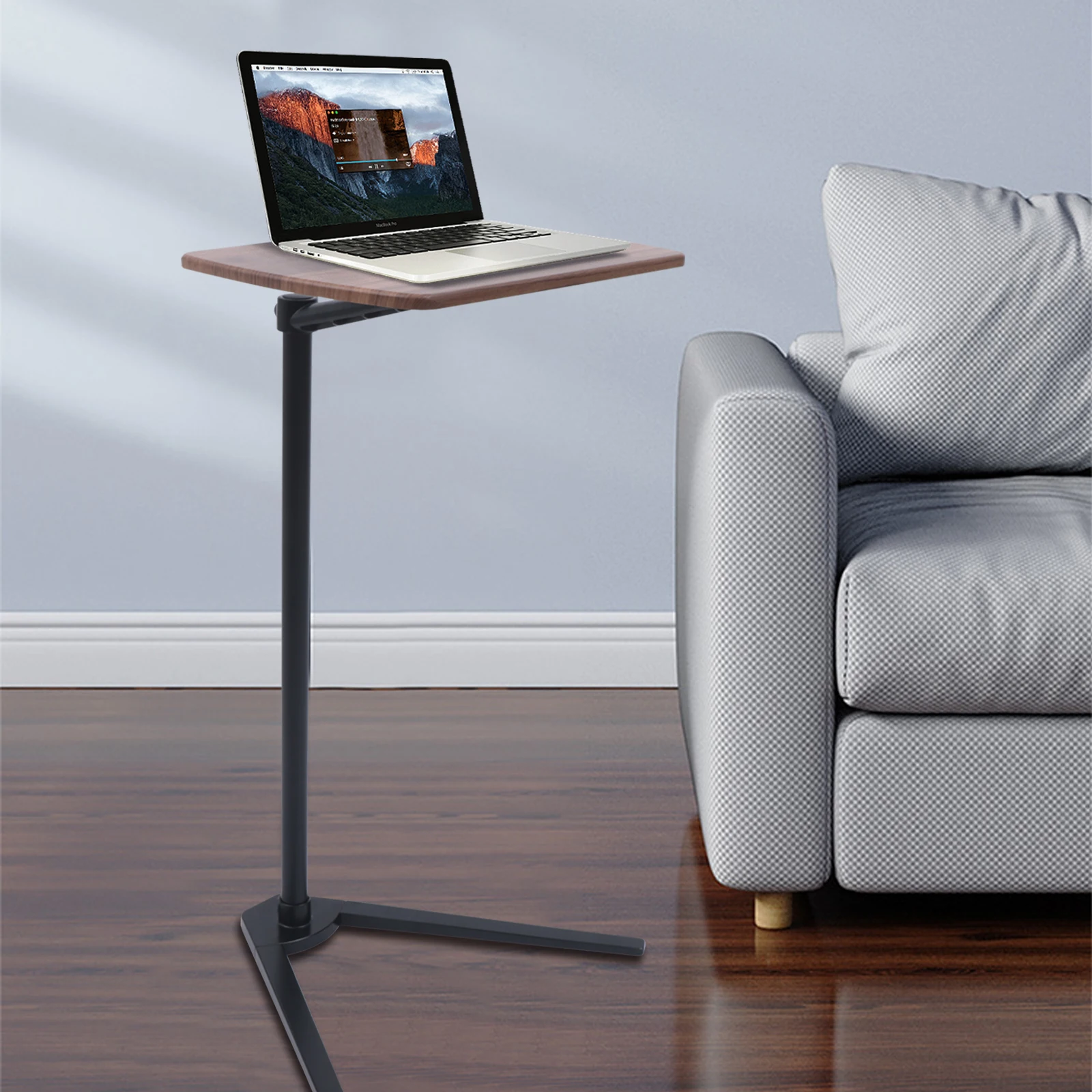

Floor Stand Laptop Aluminum Height Adjustable Table for Office Bedroom Stable US
