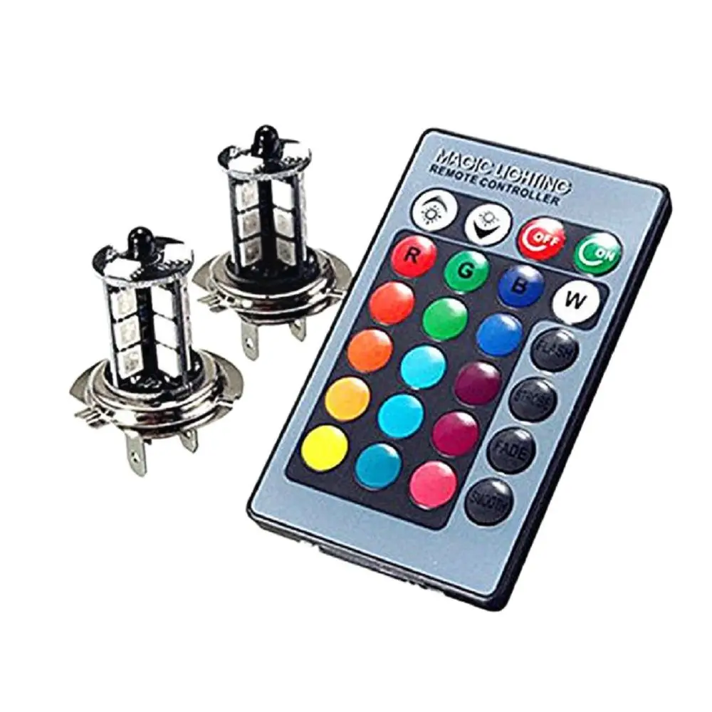 Универсальная автомобильная RGB-лампа для атмосферы 2 шт. 9006 H4 HB4 H7 H8 H9 H11