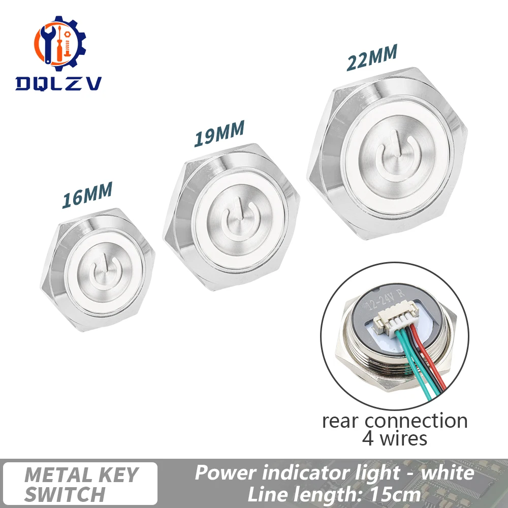 

Водонепроницаемый металлический кнопочный переключатель DQLZV 16/19/22 мм