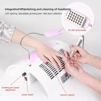 1 pcs multi purpose phototherapy machine 5 in 1 nail machine polisher vacuum cleaner integrated machine two handed baking lamp