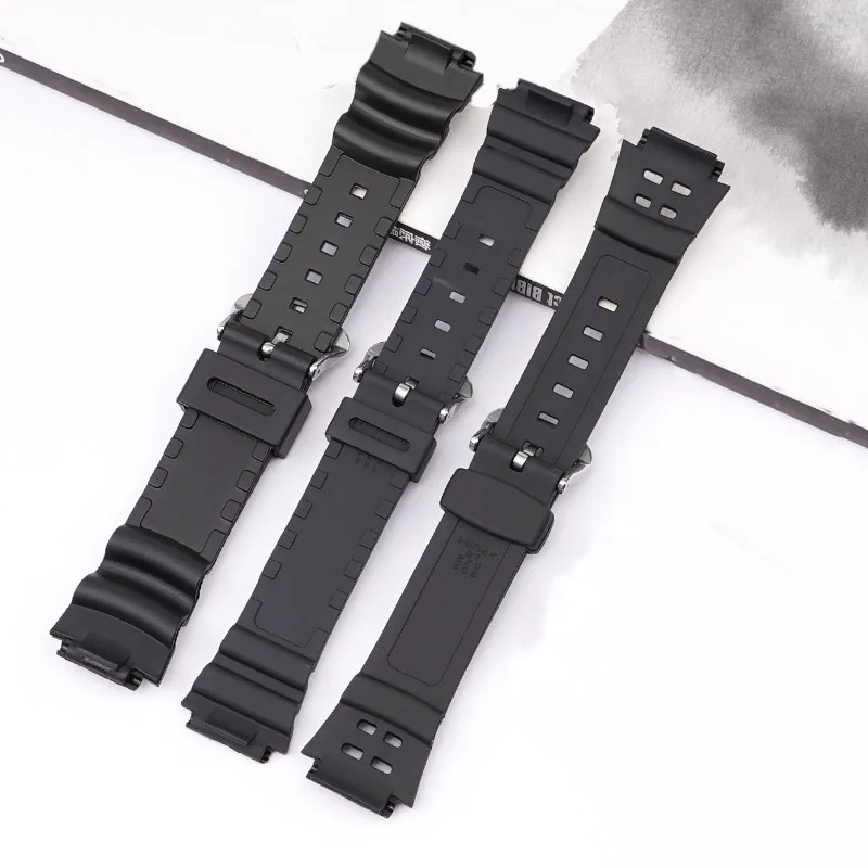 Фото Резиновый ремешок для Casio AQ-S810W SGW-300H W-735H 18 мм, мужской спортивный водонепроницаемый браслет, аксессуары для часов №4