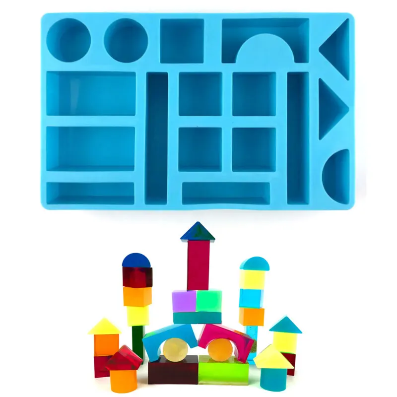 Строительные блоки, силиконовая форма для смолы, детская игрушка «сделай сам», строительные блоки Дженга, эпоксидная смола, форма силиконов...
