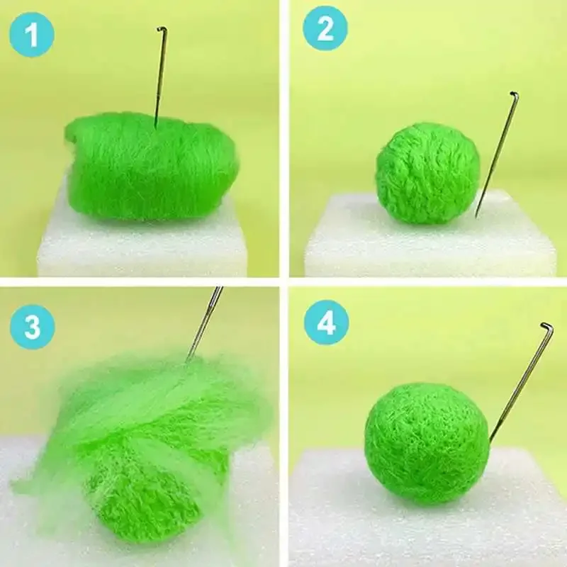 Набор 10-цветных Игл Для Фетра 10 Шт. Иглы Шерстяного Сухого Валяния Наборы