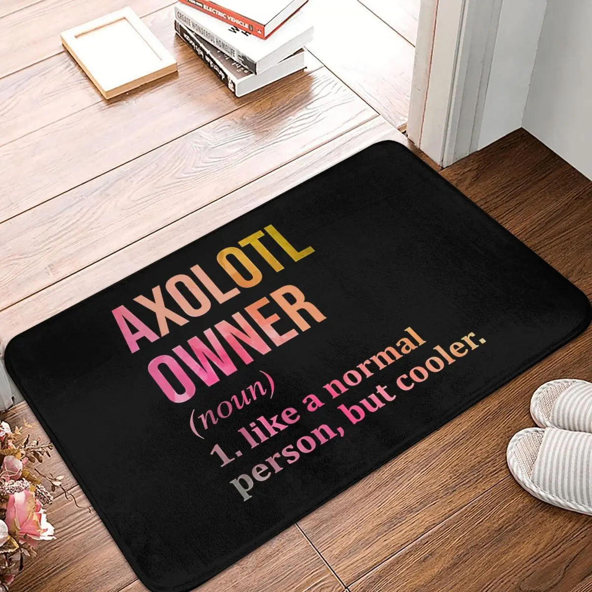 

Owner Funny Saying Watercolor Anti-Slip Doormat Living Room MatAxolotl Lover Floor Carpet Entrance Door Rug Home Decorative