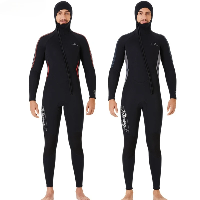 

3MM Neoprene Scuba Swim WetSuit Jellyfish Winter Warm Men Hood Surfing Front Zipper Snorkeling Spearfishing Hooded Diving Suit