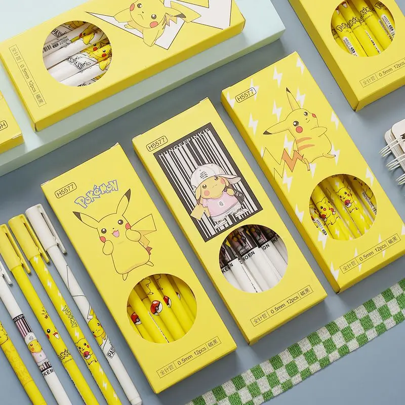 

Kawaii покемон аниме мультфильм серия Пикачу Новая мода креативные милые студенческие канцелярские принадлежности Изысканная гелевая ручка ...