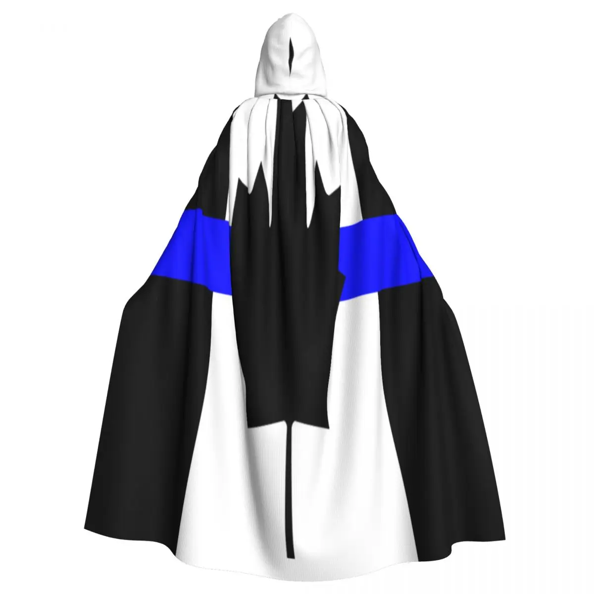 

Adult Cloak Cape Hooded Flag Of The Thin Blue Line In Canada Medieval Costume Witch Wicca Vampire Elf Purim Carnival Party