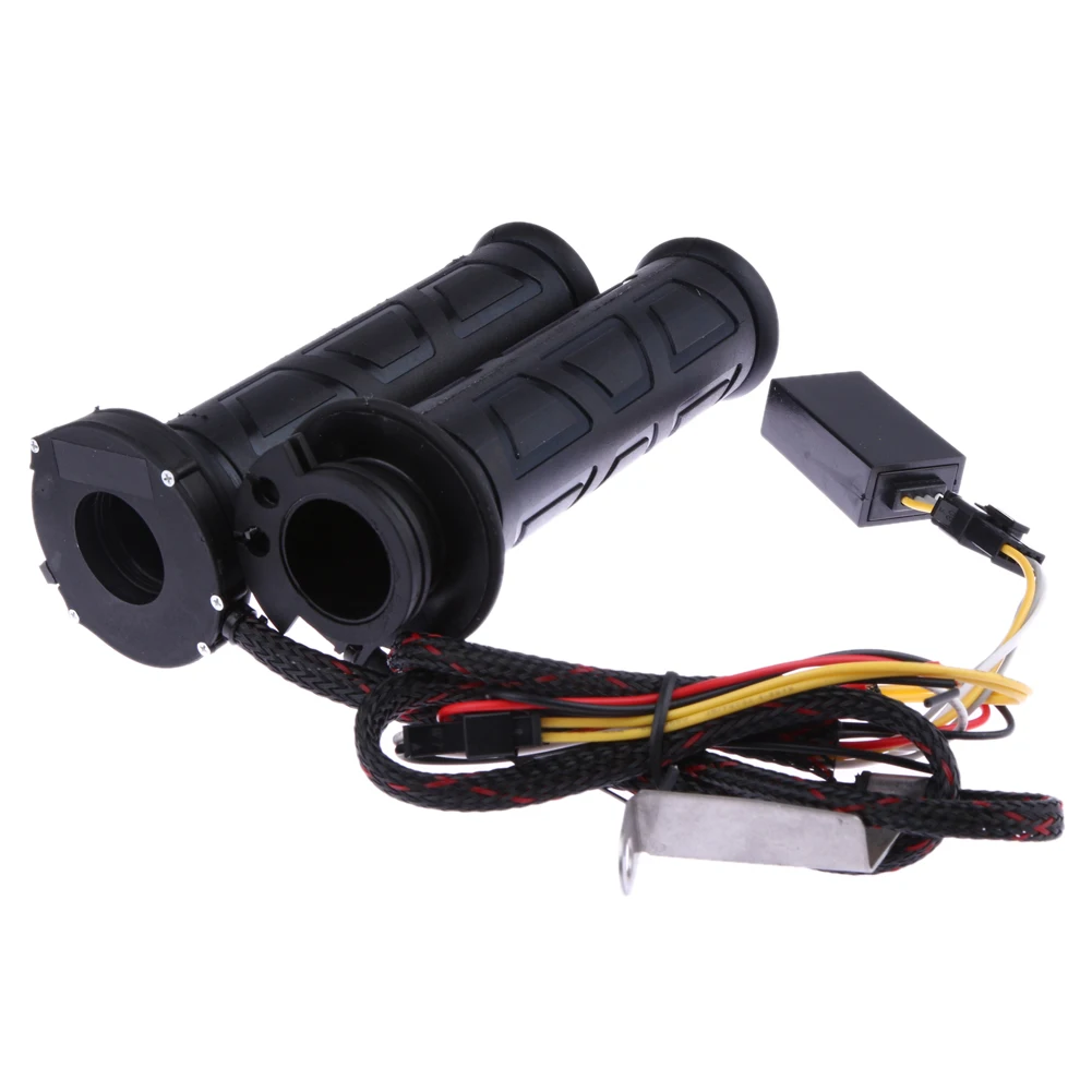 

12V 22mm black motorcycle modified electric heating handle adjustable temperature handle cover keep warm winter heating fixture